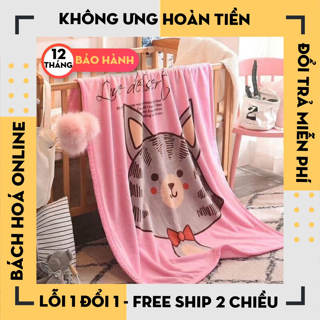[Hàng Loại 1]  Chăn lông tuyết trẻ em hàng 2 lớp (nhiều màu) -loại 1