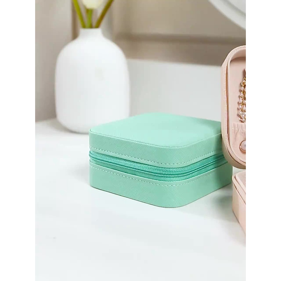 Hộp đựng trang sức cầm tay khi đu du lịch, hộp đựng hoa tai vòng cổ xách tay tiện lợi