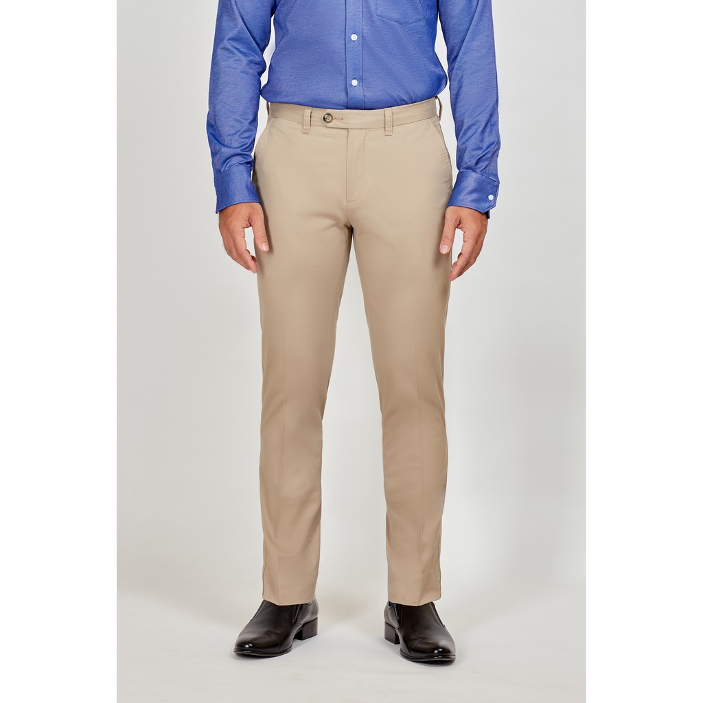 Quần khaki nam mattana Slim fit vàng kem MKM07200414008003