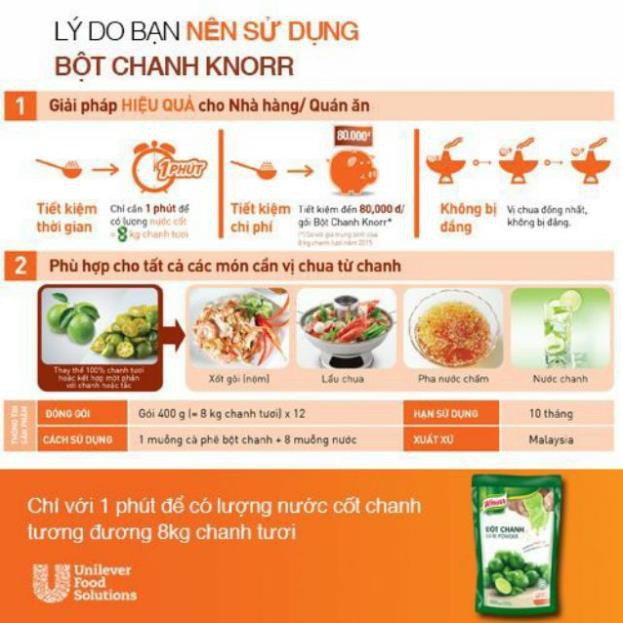 BỘT CHANH LIME POWDER KNORR CHUYÊN DÙNG TRONG CÁC NHÀ HÀNG..