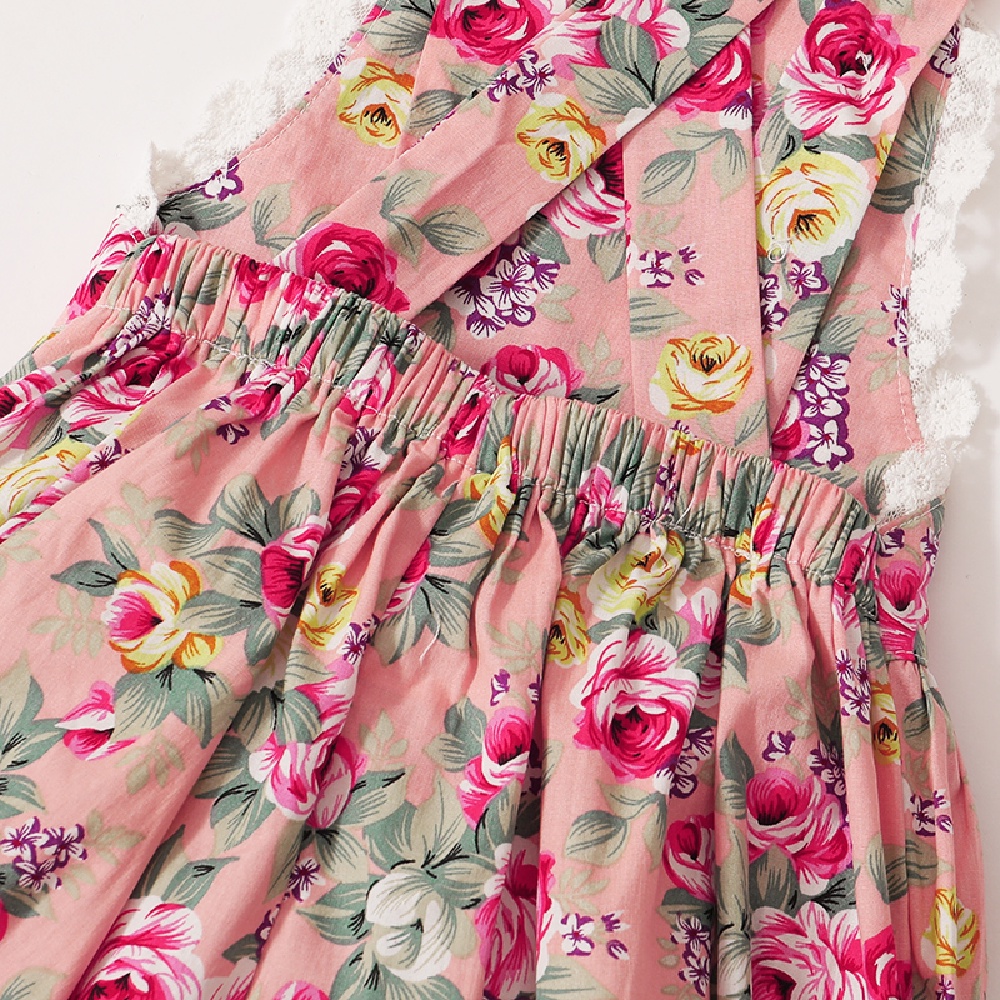 Áo liền quần MIKRDOO in hoa dễ thương cho bé gái