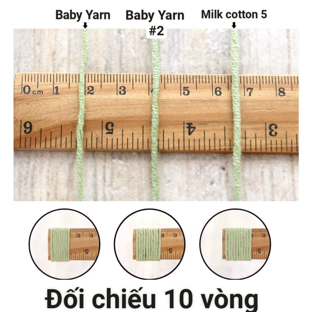 MỚI/ BỘ 73 MÀU [50gram-BabyYarn#2/ 4 sợi] -Len móc sợi baby yarn số 2 - Móc Thú - Phụ Kiện Tóc siêu đẹp