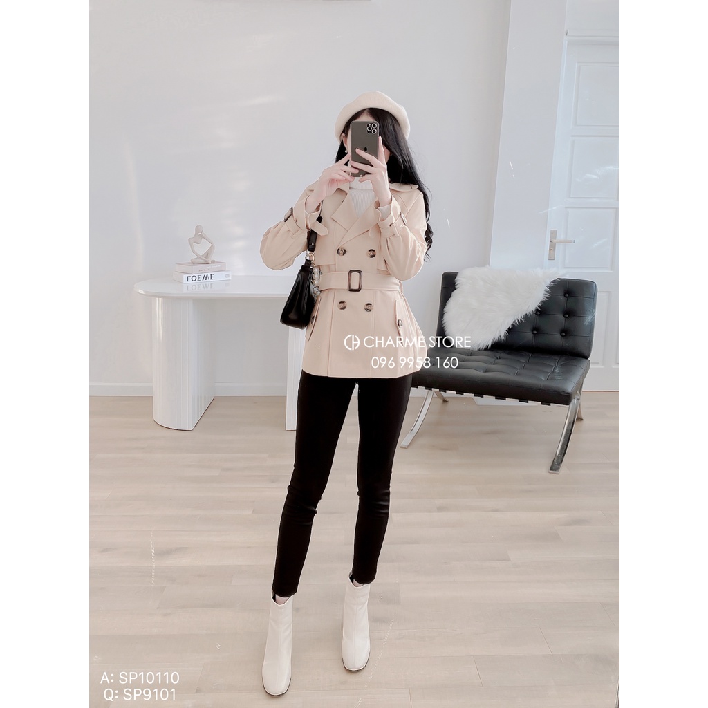 Quần legging nữ trơn thiết kế Charme 10172