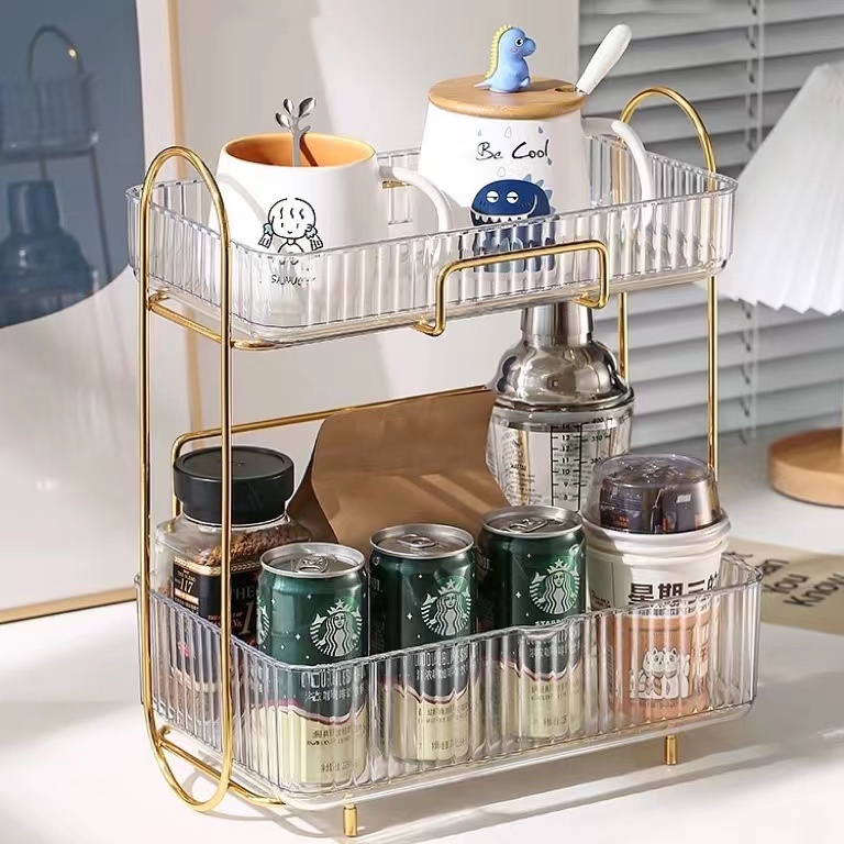 Khay Đựng Cốc Trà / Cà Phê Hai Lớp Trong Suốt Chống Bụi Sức Chứa Lớn