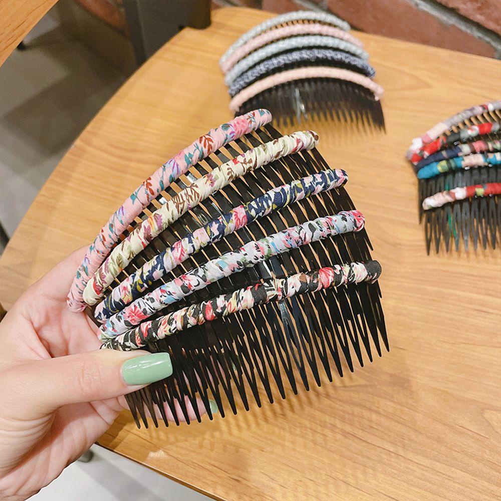 VANES1 Bộ 5 Lược Cài Tóc Bằng Nhựa Phong Cách Retro Hàn Quốc