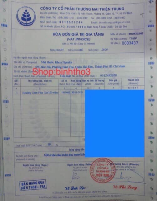 Viên uống hỗ trợ bổ khớp Healthy Join Plus 120 viên (usa mỹ)