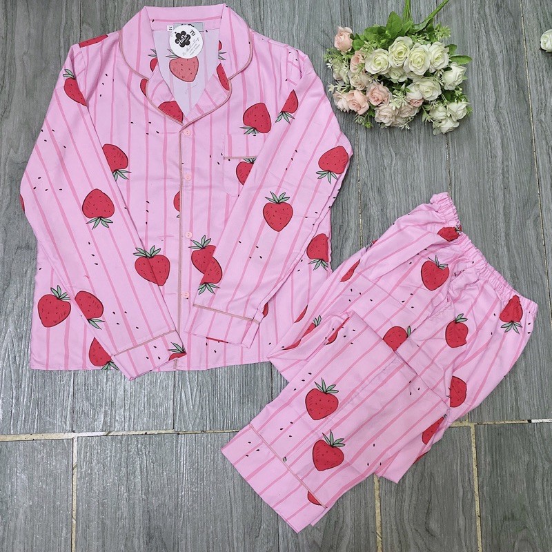 Bộ pijama Kate Thái mềm dài tay | WebRaoVat - webraovat.net.vn