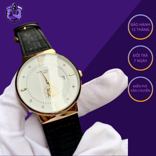 Đồng hồ nam Pate Philippe Geneve ( dây da mềm kính chống xước )