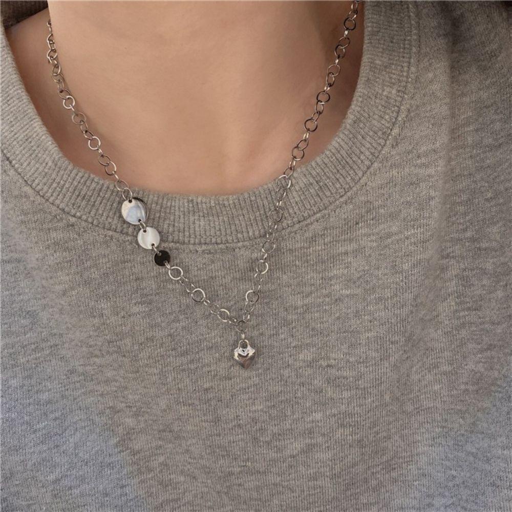 Vòng Cổ Choker Hai Lớp Hình Trái Tim Đơn Giản Sang Trọng Dành Cho Nữ