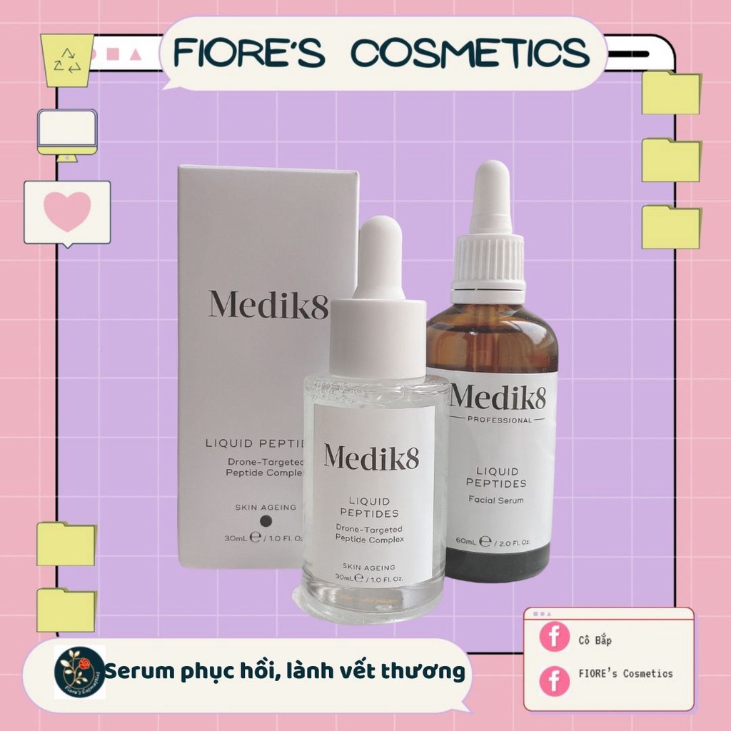 Serum cấp ẩm, chống lão hoá, lành da Medik8 Liquid Peptides