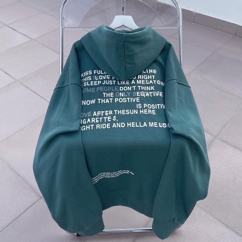 Áo hoodie nỉ lót bông form rộng After Sun unisez (nam nữ mặc được)