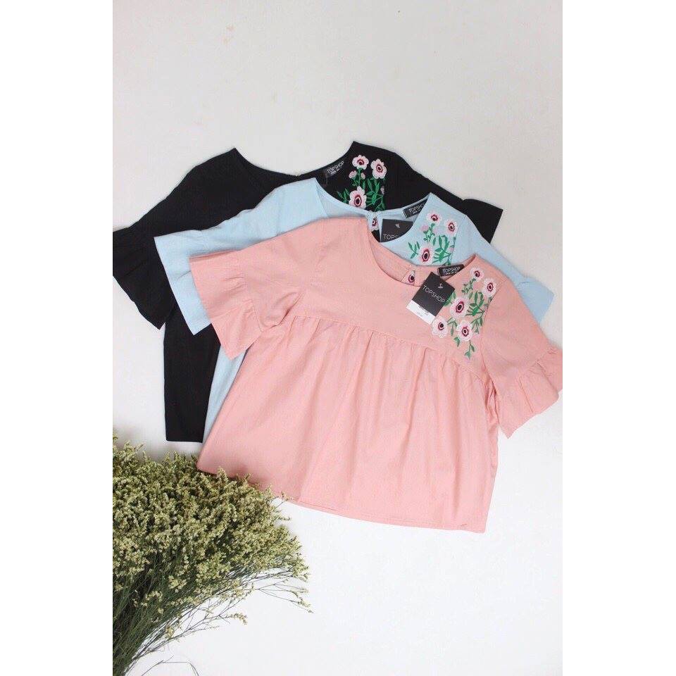 Áo croptop tay bèo