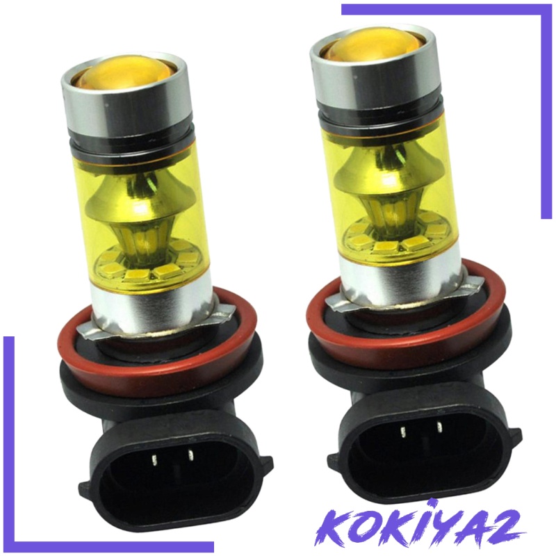 Set 2 Bóng Đèn Led H11 H8 H9 20smd Ánh Sáng Vàng Cho Xe Hơi / Xe Tải