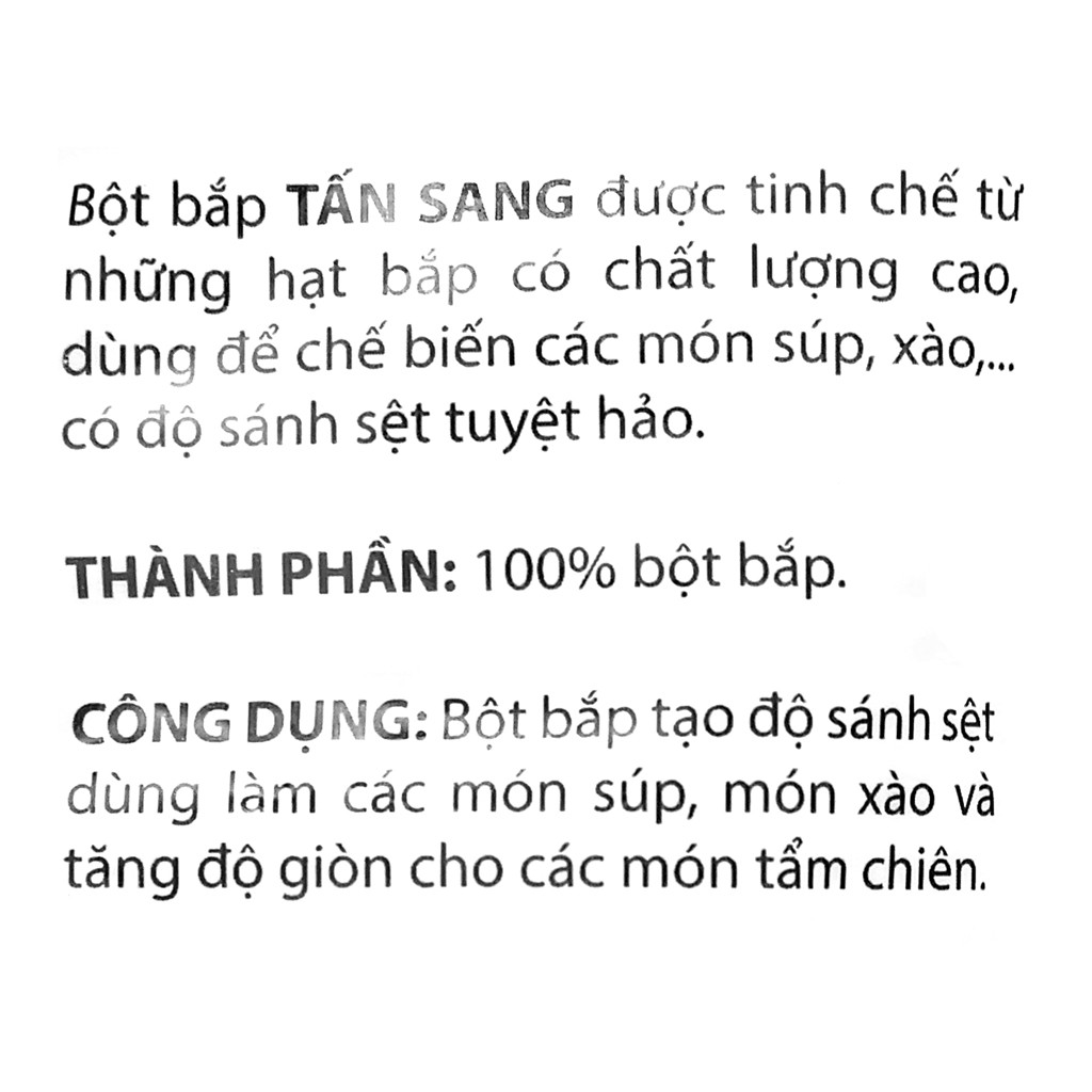 Bột bắp Tấn Sang gói 150g