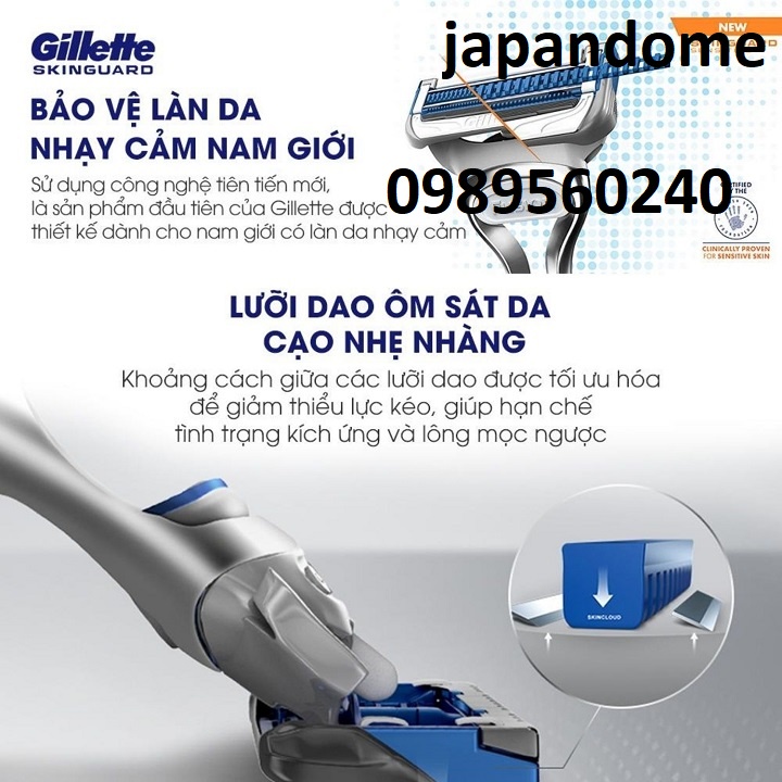 Dao cạo lông vùng kín Nhật bản nội địa Gillette Skinguard