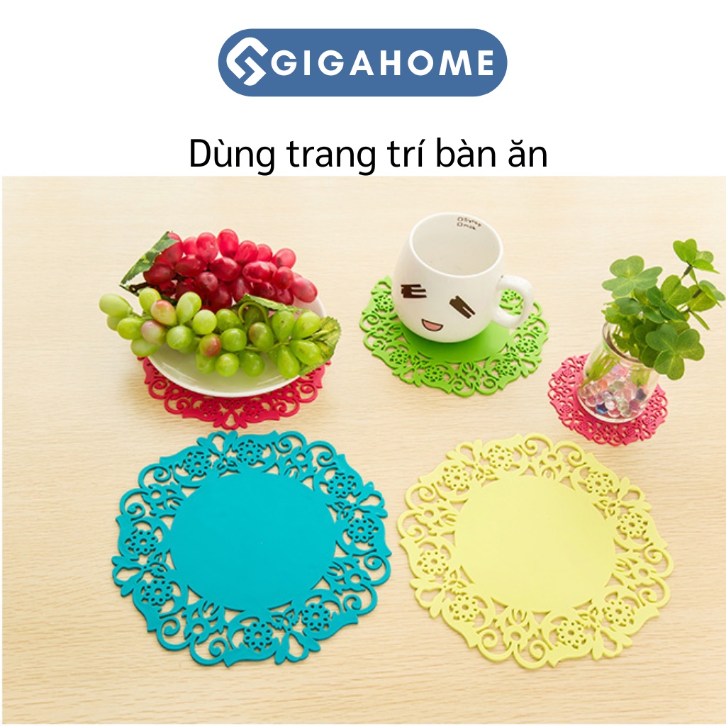 Đế Lót Ly, Nồi Silicone Hoa Văn GIGAHOME Cách Nhiệt, Cách Điện, Chống Trượt 1029