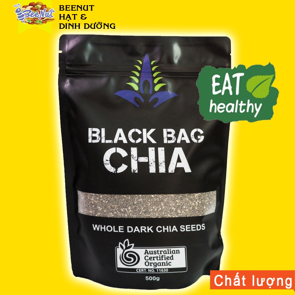 Hạt chia đen Úc 500g - Giàu Omega 3, Omega 6 giúp tăng cường trí não, nâng cao sức khỏe tim mạch