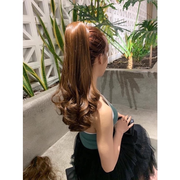 N45 tóc giả ngoặm xoăn 45cm