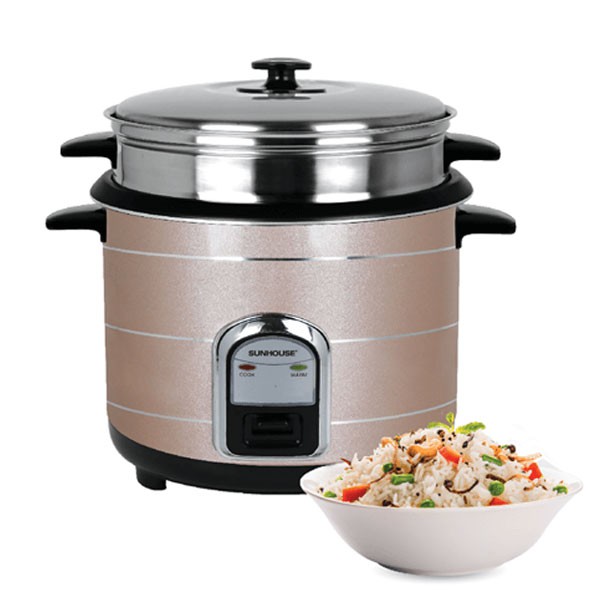 Nồi cơm điện sunhouse SHD8125, nồi cơm điện Nắp rời 1,8lit (Kèm xửng Hấp) - Hàng khuyến Mãi Friso