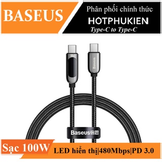 Dây cáp sạc nhanh 100w chuẩn pd 3.0 type c to type c hiệu baseus display fast charging data cable