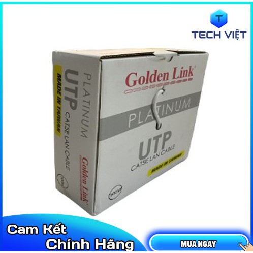 [HÀNG CHÍNH HÃNG] CÁP MẠNG GOLDEN LINK PLATINUM UTP CAT 5E CAM MADE IN TAIWAN