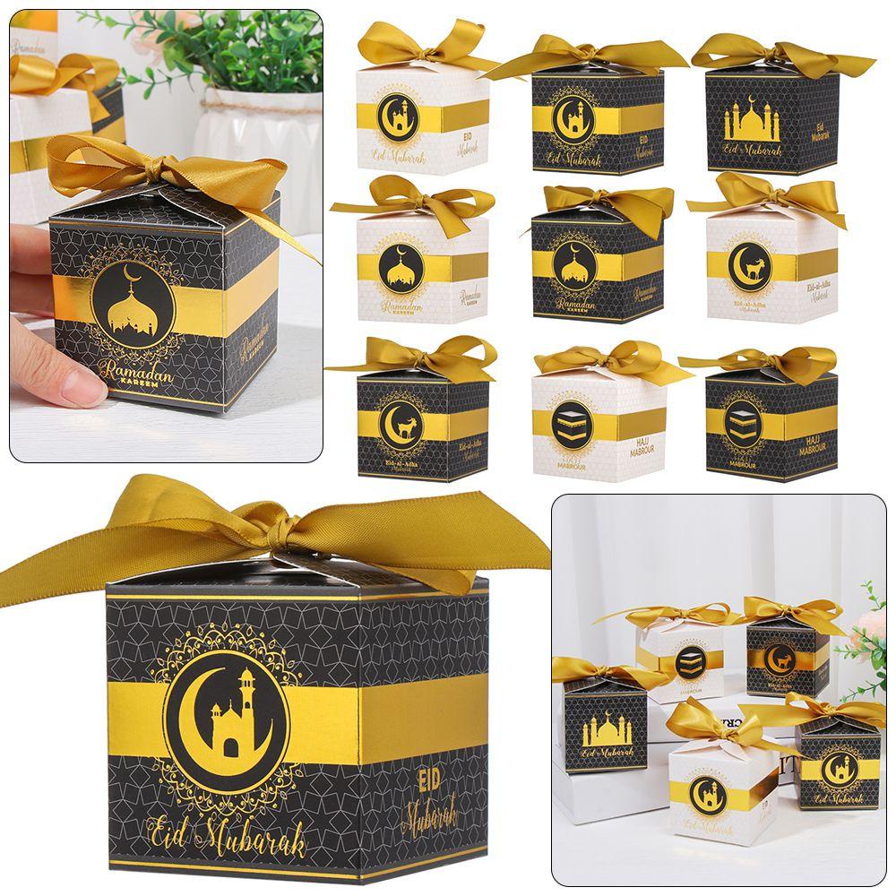 FAY Set 5 / 10 Hộp Quà Hồi Giáo In Chữ Eid Mubarak Thời Trang