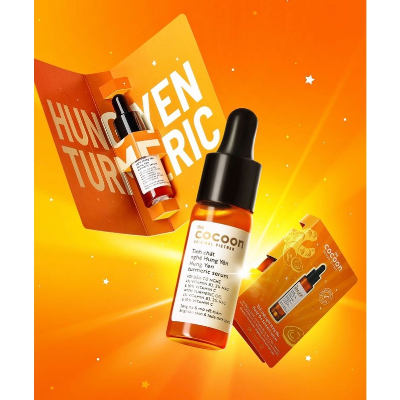 HÀNG TẶNG KHÔNG BÁN - Tinh chất nghệ Hưng Yên 10% vitamin C sáng da chuyên sâu & mờ vết thâm Cocoon 5ml Thuần chay