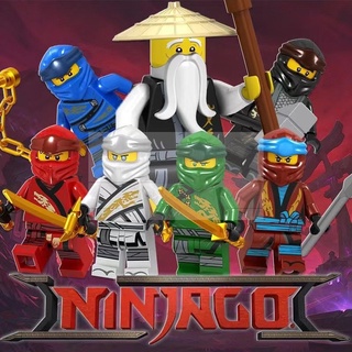 8PSC Ninjago Ninja Series Jay Zane Lloyd Sensei Wu Minifigure Xếp hình Lắp ráp đồ chơi khối xây dựng