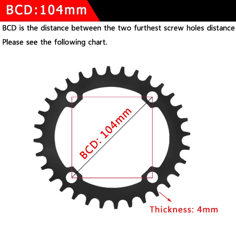 Deckas Vòng Đệm Bằng Hợp Kim Nhôm 104bcd 7075 32 / 34 / 36 / 38t Chất Lượng Cao Dành Cho Xe Đạp