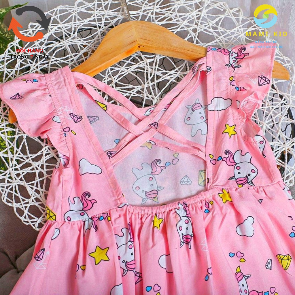 váy xinh cho bé gái 1-7 tuổi vải LANH LỤA loại đẹp, 12-25kg, mamikid