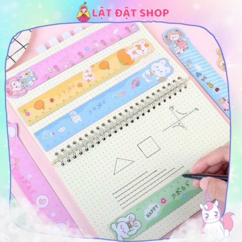 🌸 Thước kẻ nam châm hình động vật dễ thương - Thước dẻo có nam châm 15cm 🌿