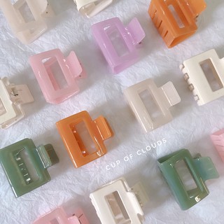 Kẹp càng cua Hàn Quốc mẫu hình vuông màu pastel