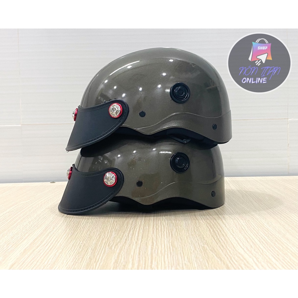 [TẶNG TEM BIKER] Nón Bảo Hiểm Trơn - Sơn Nhiều Màu - Phủ NaNo - Gắn 3 ốc Salaya Siêu Ngầu