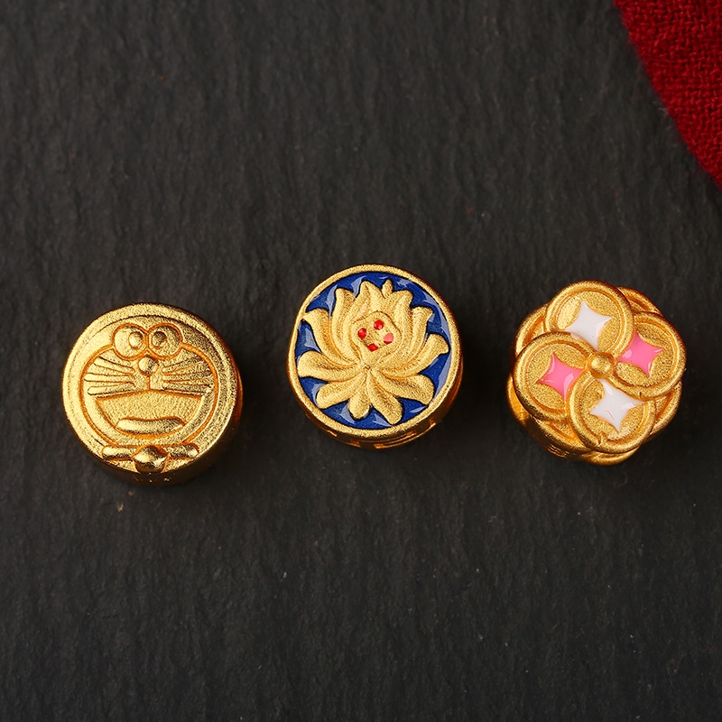 Hạt Xỏ Vòng Tay Bện Dây Thủ Công Họa Tiết Hoa Cúc / Ngôi Sao Năm Cánh / Doraemon