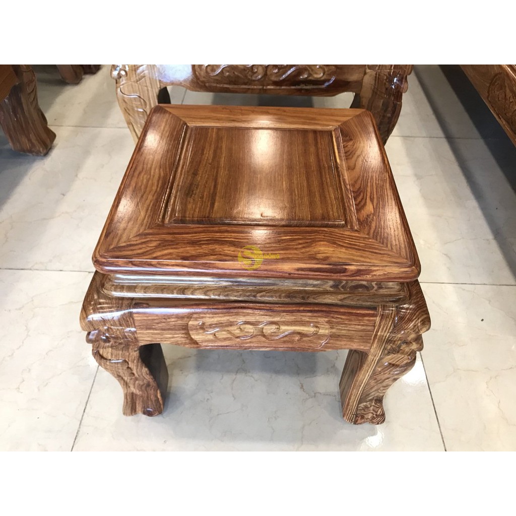 Bộ bàn ghế rồng bát tiên gỗ hương tay 10