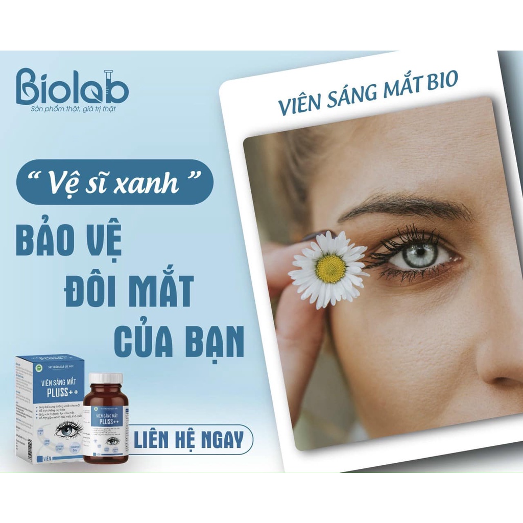 VIÊN SÁNG MẮT PLUSS ++ HỖ TRỢ CẢI THIỆN THỊ LỰC, GIẢM MỎI MẮT, KHÔ MẮT, NGĂN NGỪA LÃO HÓA MẮT