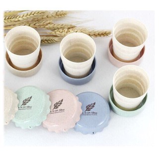 Bộ 5 Cốc uống nước lúa mạch gấp gọn (tặng khách 1 cốc tổng 6 cốc)