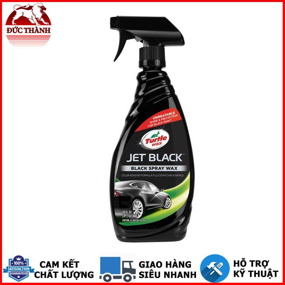 CHAI XỊT BÓNG NHANH CHUYÊN DÙNG CHO XE MÀU ĐEN HIỆU CON RÙA TURTLE WAX JET BLACK SPRAY DETAILER 00319 680ML