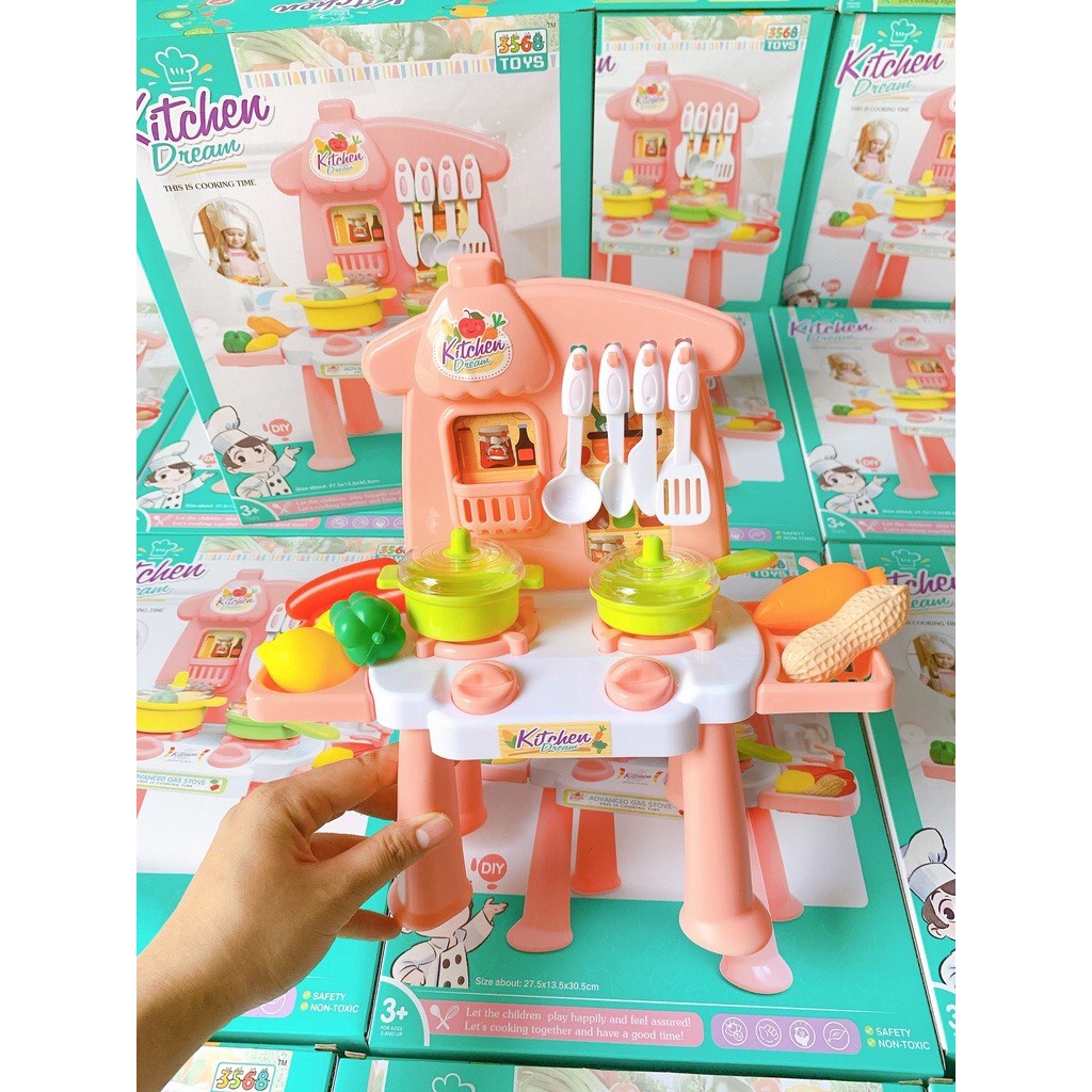 Bộ Đồ Chơi Nấu Ăn Nhà Bếp Kèm Xe Đẩy Siêu Thị cho bé - Kitchen Dream - Đồ chơi giáo dục phát triển kỹ năng