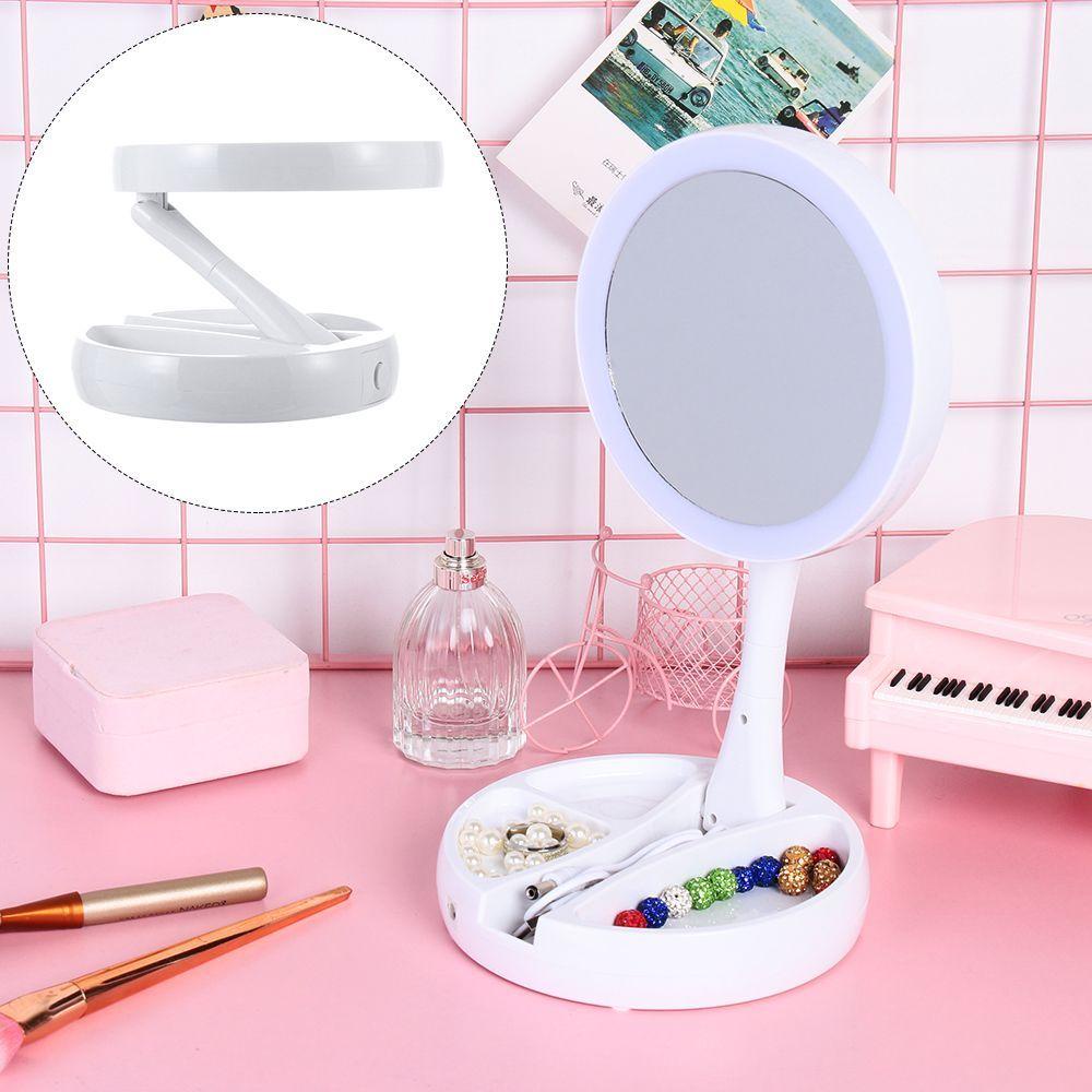 ESPO Gương Trang Điểm Gấp Gọn Bỏ Túi Có Đèn LED Kết Nối USB