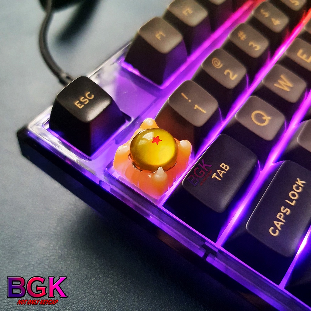 Keycap Artisan Viên Ngọc Rồng Đúc Resin Đổ Lớp Không Bay Màu Và Xuyên LED ( keycap Resin )