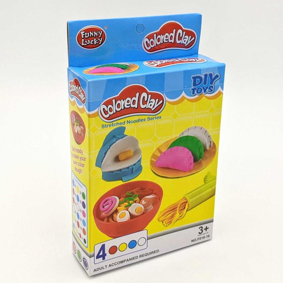 Bộ đồ chơi đất sét cát màu làm bánh 4 màu