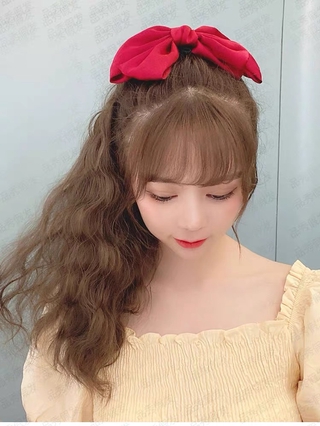 Nơ phi đỏ - tóc cột xù 55cm