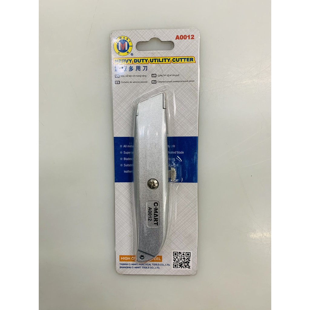 Dao rọc cáp, dao trổ đa năng cán hợp kim C-mart A0012