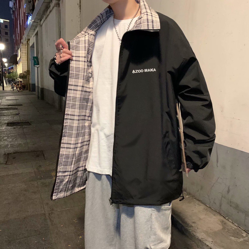 Áo Khoác Hai Mặt Phong Cách Hàn Quốc Thời Trang Cho Nam