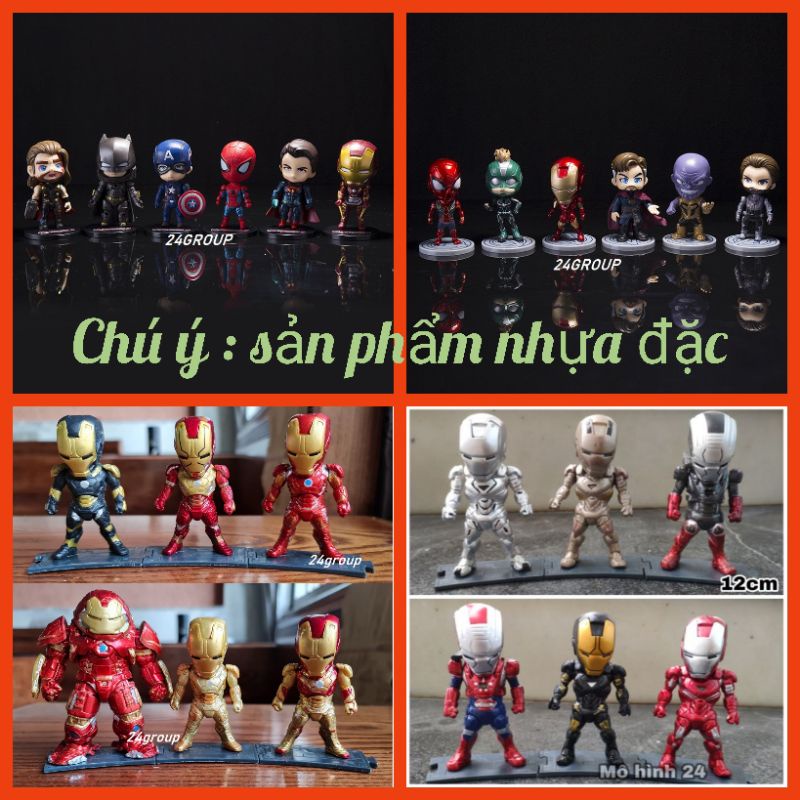 [RẺ VÔ ĐỊCH] MÔ hình Iron Man Đồ chơi figure chibi Marvel Ironman Người sắt MK Tony Stark avenger CÓ HULKBUSTER