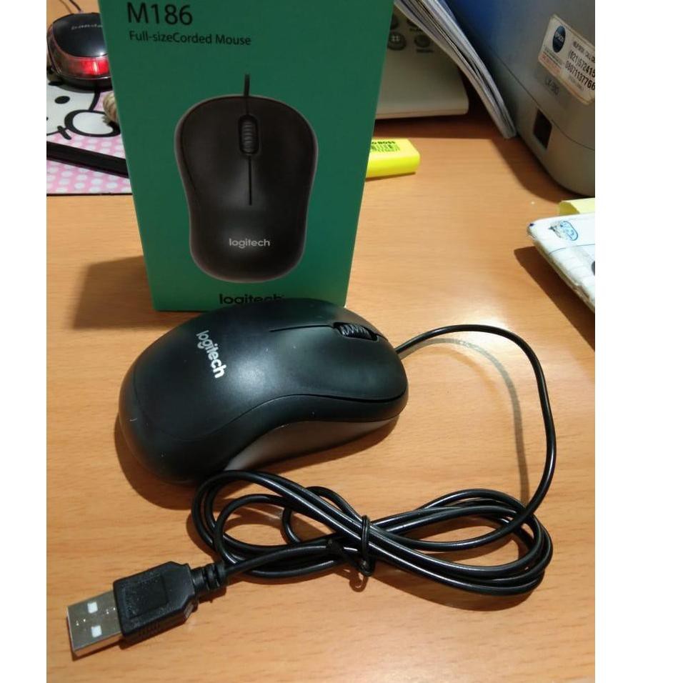 Chuột Máy Tính Logitech M186 Có Dây