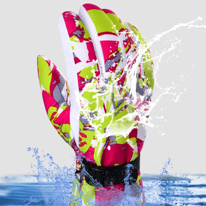 Găng Tay Trượt Tuyết Mùa Đông Lót Lớp Lót Ấm Áp Chống Nước Có Thể Điều Chỉnh Cho Nam Nữ