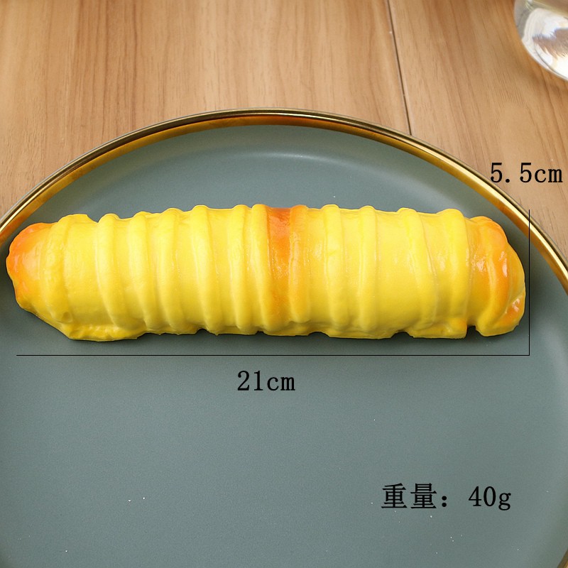 Simulation bread food model caterpillar cake toy food decoration shop window decoration shooting props