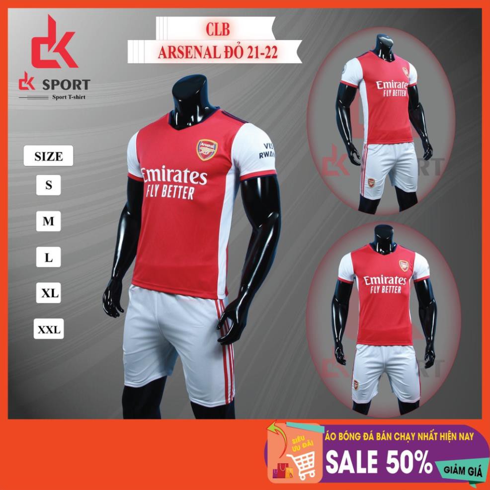Bộ áo bóng đá Arsenal 2021 - 2022 sẵn kho, giá tốt